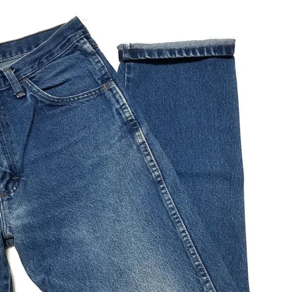 VINTAGE 80s Rustler Distressed Dark Wash Jeans - Picture 5 of 10